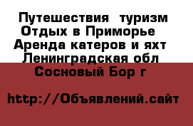 Путешествия, туризм Отдых в Приморье - Аренда катеров и яхт. Ленинградская обл.,Сосновый Бор г.